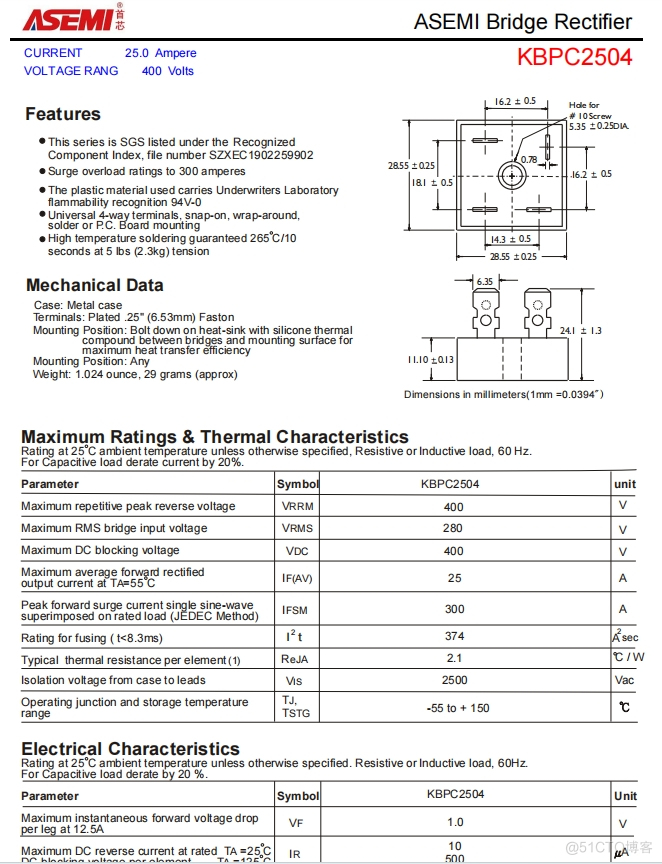 KBPC2504-ASEMI无人机专用整流桥KBPC2504_ASEMI_02
