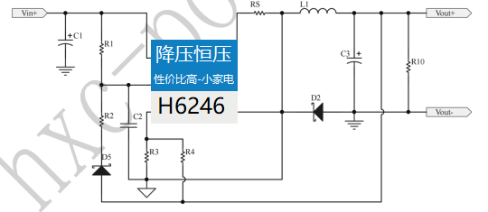 小家电60V0.3A降压恒压IC H6246 支持60V48V24V降3.3V5V12V芯片 性价比高_解决方案