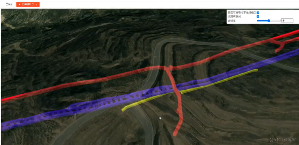 【Cesium开发实战】地下模型功能的实现，可设置透明度及显示隐藏_3D