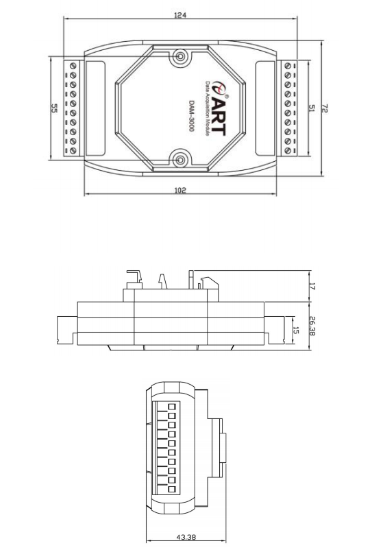 DAM-3505H（R）（T）三相全参数交流电量采集模块 485接口_电压电流互感器_04