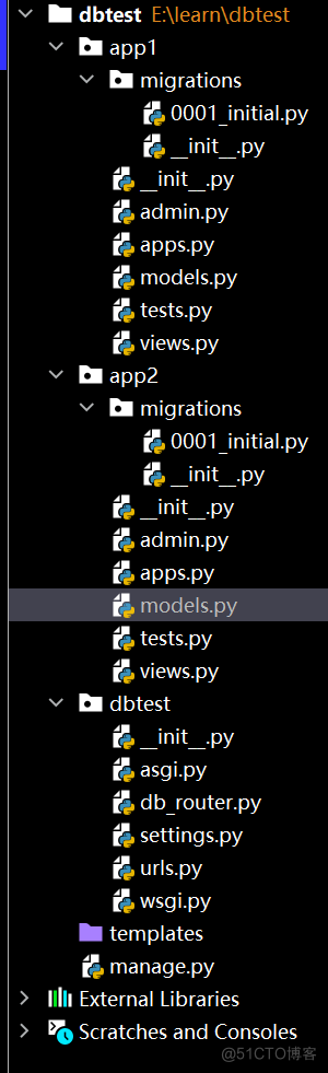 Django—同一项目不同app使用不同数据库_MySQL