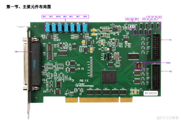 数据采集与控制 > PCI采集卡 > PCI8932，500KS/s 12位 16路模拟量输入；带DA、DIO、计数器功能。_数据采集