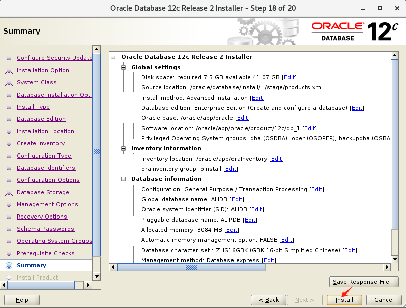 oracle 12c  云数据库安装 单机 图形化_云数据库_24