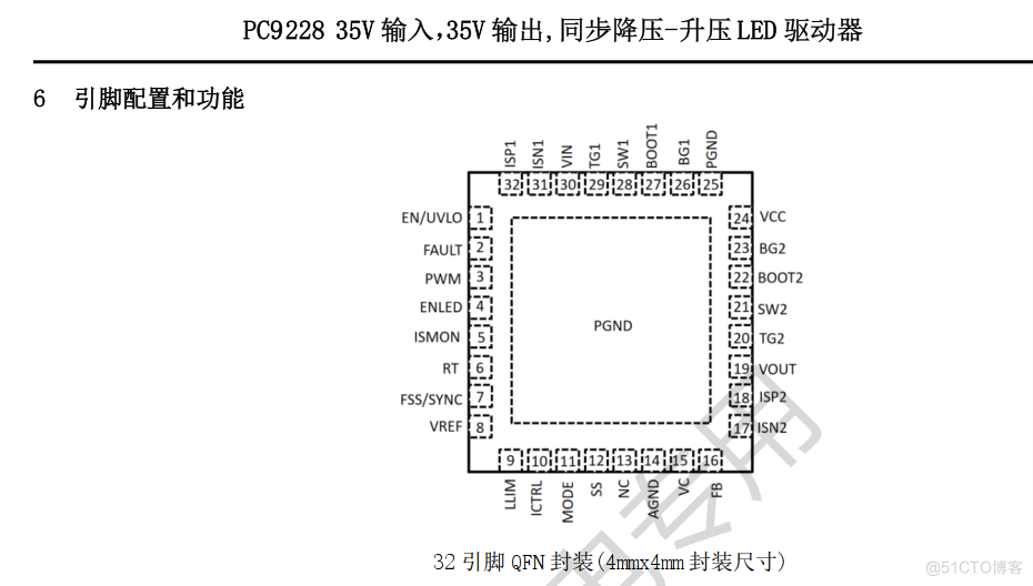 DC-DC_35V双向同步降压升压LED大功率驱动器，扩频，诊断报告，PWM调光_LED大功率_02