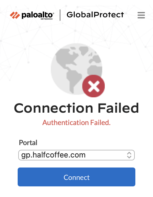 GlobalProtect 对接 SMAL 认证报 Authentication Failed_globalprotect