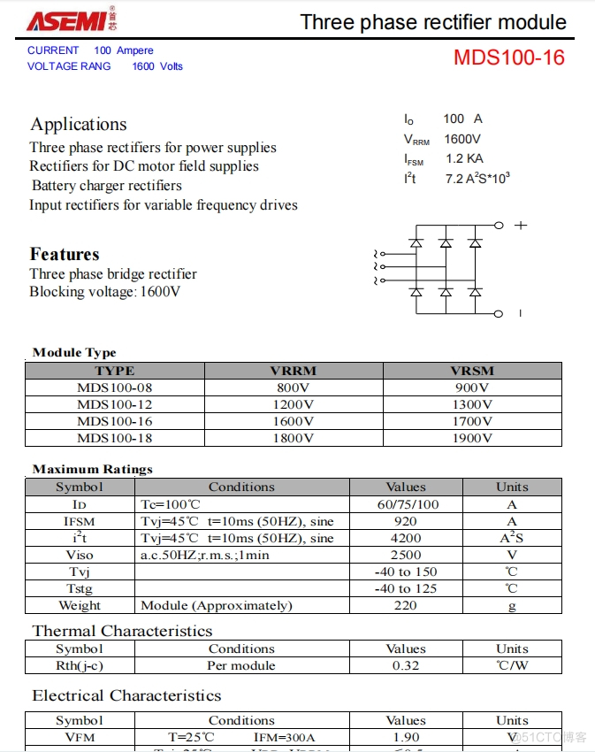 MDS100-16-16-ASEMI三相整流模块MDS100-16_整流模块_02