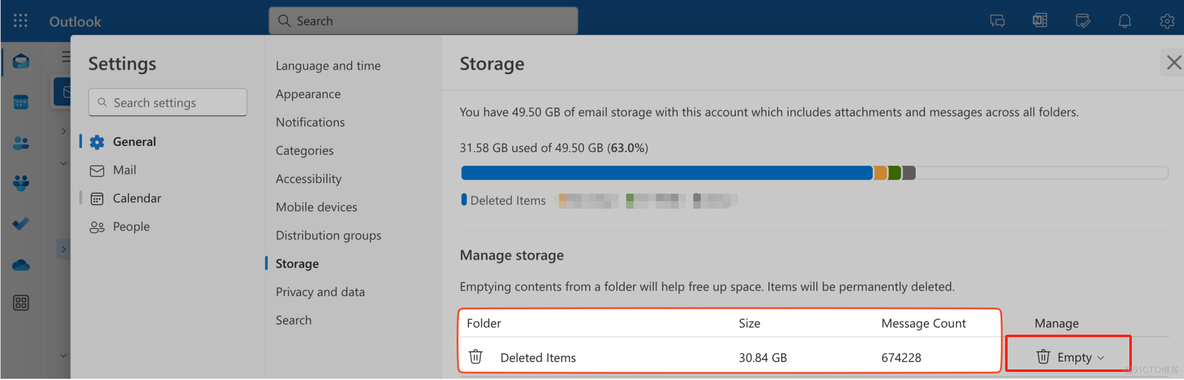 Microsoft Outlook邮箱存储清理问题_microsoft