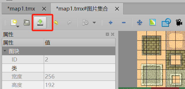 第四章 游戏开发Tiled篇-Tiled正常方向（Orthogonal）地图编辑——导入图块集_图块集_20