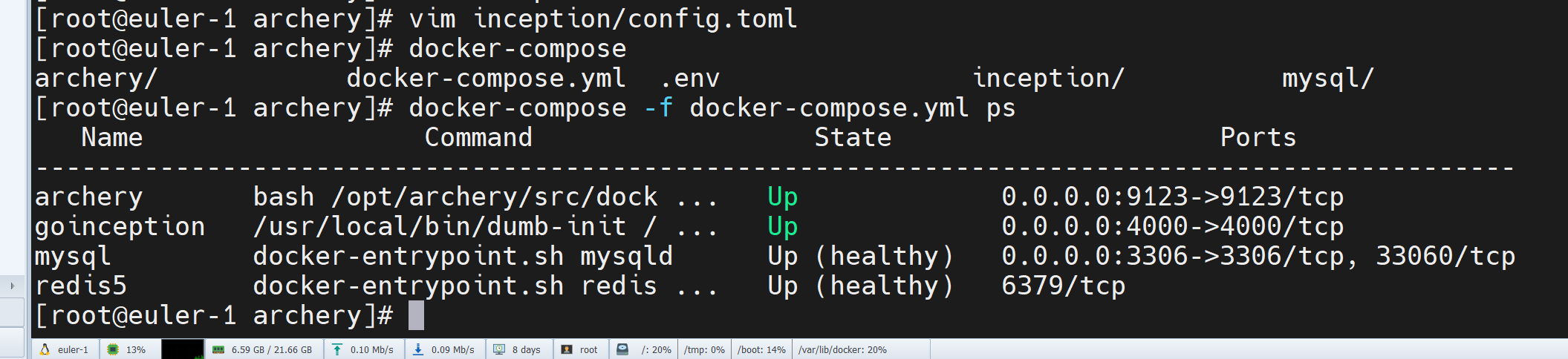 使用docker-compose搭建数Archery据库审核平台并简单测试_sql