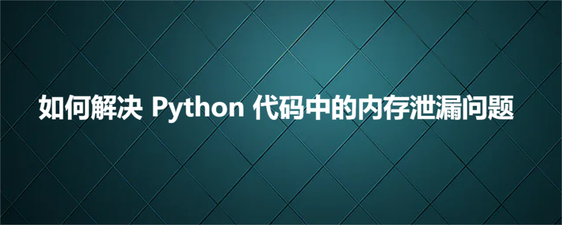 如何解决 Python 代码中的内存泄漏问题_Source