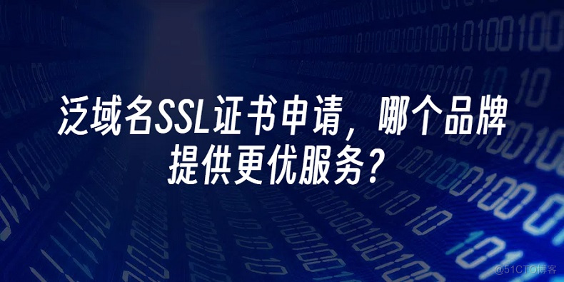 泛域名SSL证书申请，哪个品牌提供更优服务？_SSL