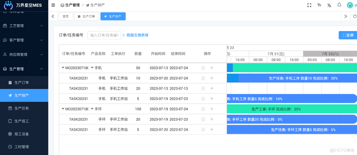 万界星空科技MES系统中的排班排产功能_万界星空科技_02