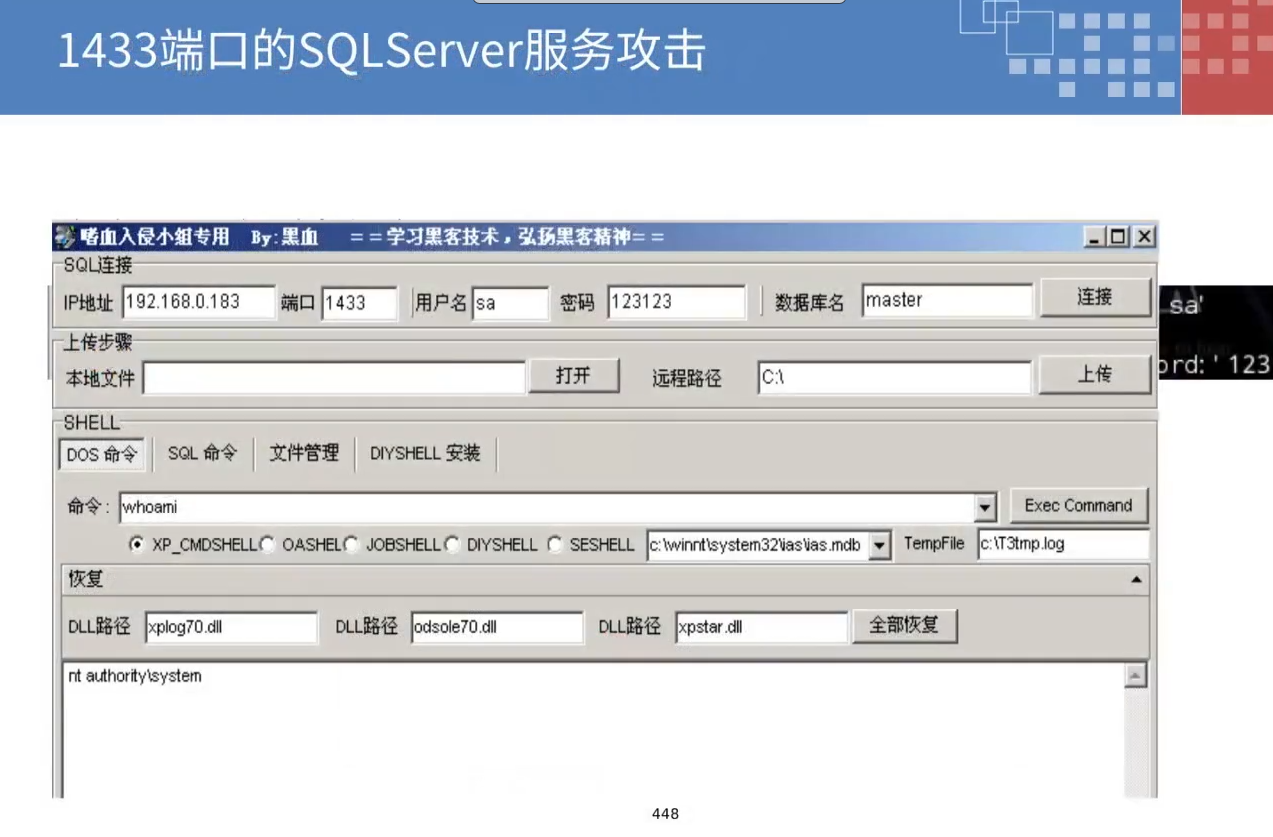 openssh；1433端口；3306；80/8080；ARP和DNS；_系统调用_58