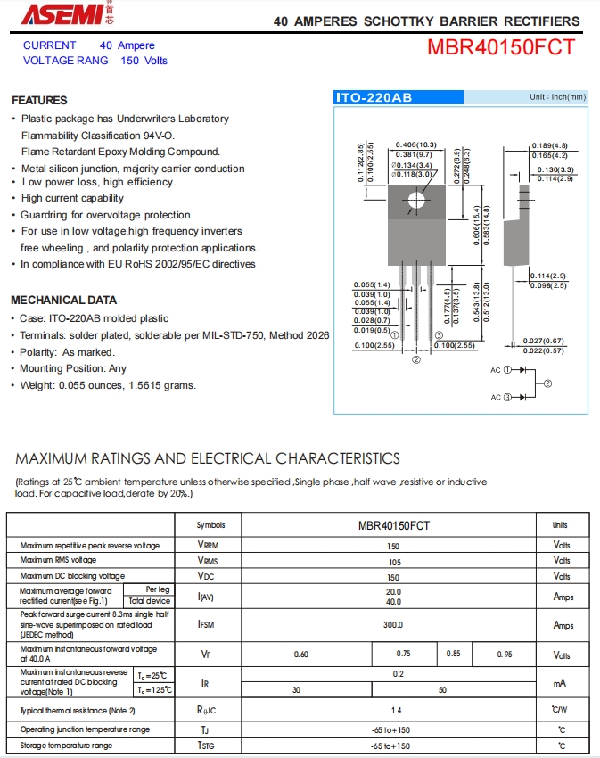 MBR40150FCT-ASEMI大功率肖特基MBR40150FCT_二极管_02