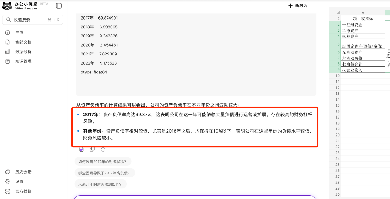 办公小浣熊·帮我解决财务数据分析的好工具_数据分析_04