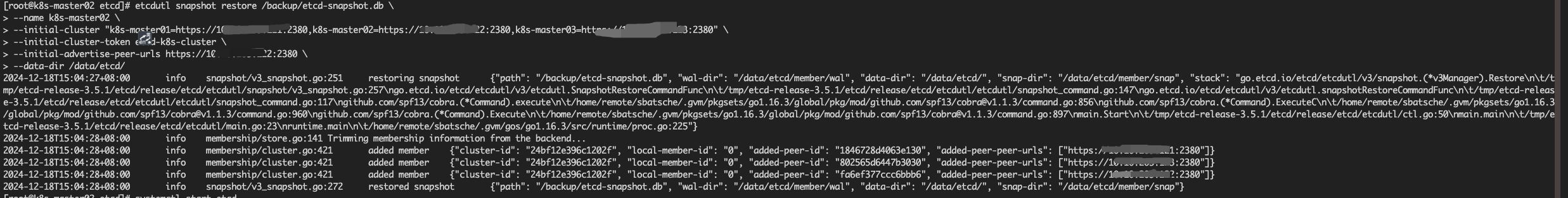 企业级Kubernetes Etcd 键值数据库备份与恢复实战_数据_07