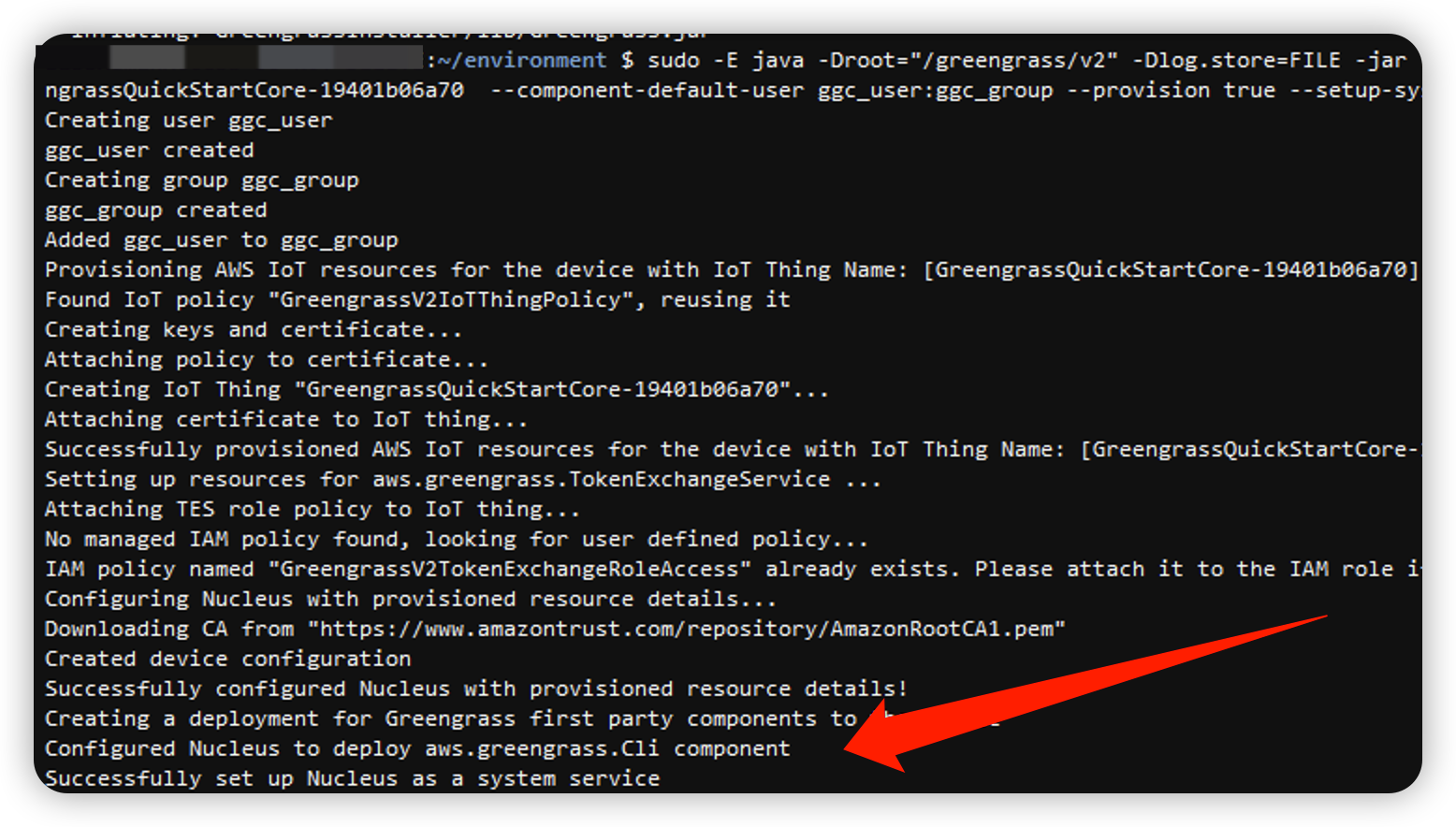 AWS IoT Greengrass V2安装实验_AWS_11