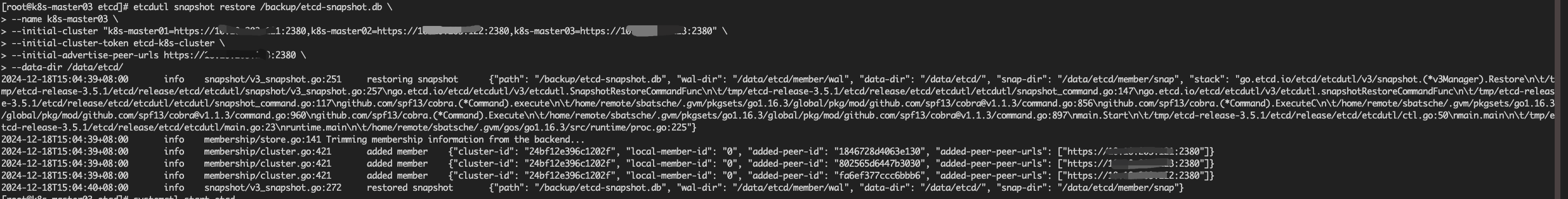 企业级Kubernetes Etcd 键值数据库备份与恢复实战_数据_08