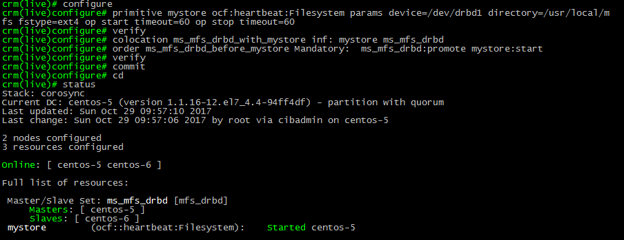 分布式高可用存储（drbd+corosync+pacemaker+MooseFS）_drbd   corosync_03