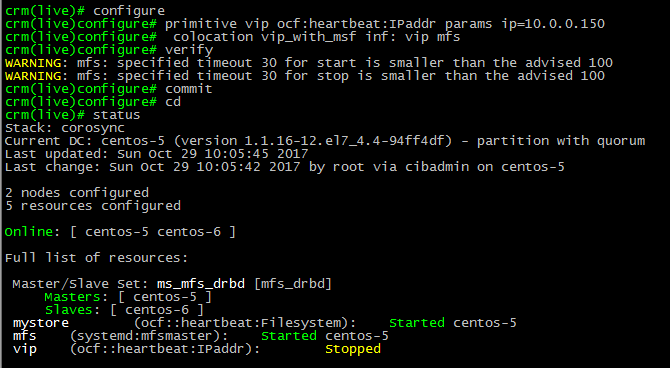 分布式高可用存储（drbd+corosync+pacemaker+MooseFS）_drbd   corosync_05