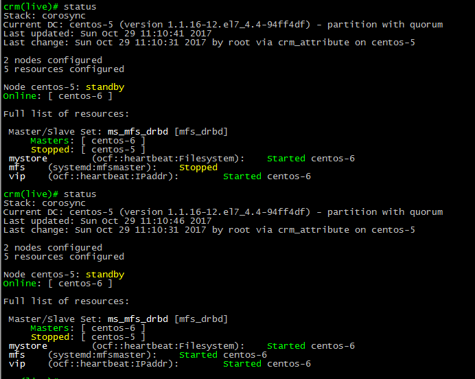 分布式高可用存储（drbd+corosync+pacemaker+MooseFS）_drbd   corosync_11