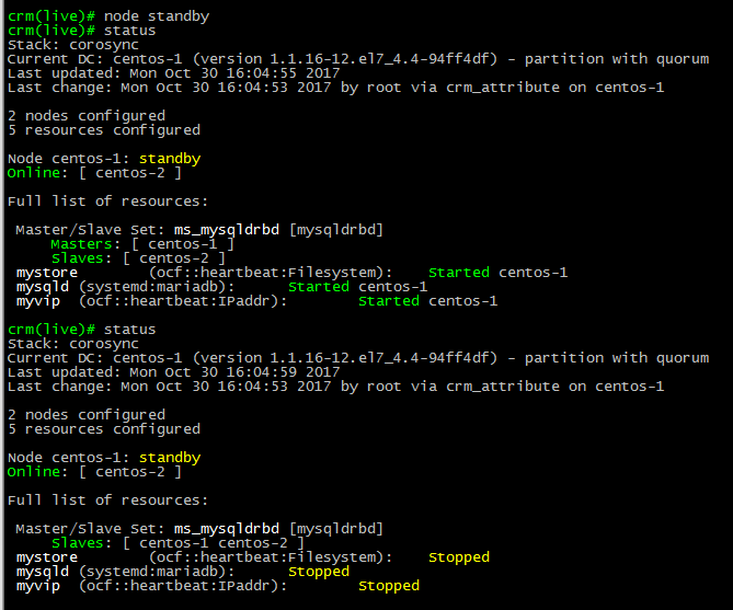 drbd+mariadb+corosync+pacemaker构建高可用，实现负载均衡_MySQL_07