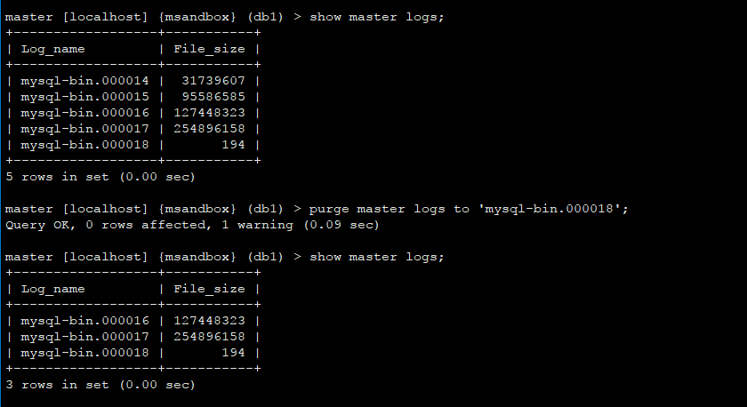 关于purge master logs的一个小实验_purge