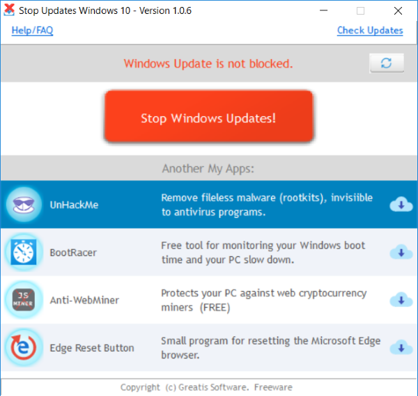 如何使用StopUpdates10阻止<a href=http://www.ghost580.net target=_blank class=infotextkey>windows10</a>上的更新