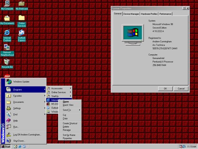 你不知道 Windows 98 二十岁了吧？原来这些功能都是从它开始的