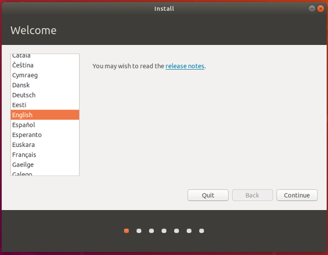 选择 Ubuntu 的语言