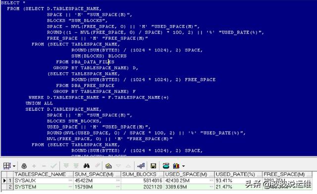 分享一份Oracle数据库标准的SYSAUX表空间清理方案