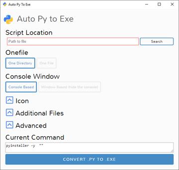 Python开发者小工具，可视化py转exe