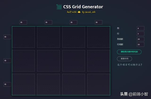 使用 CSS Grid Generator来快速使用及学习 Grid 布局