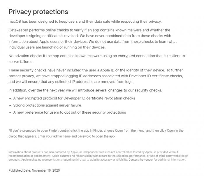 苹果回应macOS隐私问题 解释为何应用打开缓慢原因