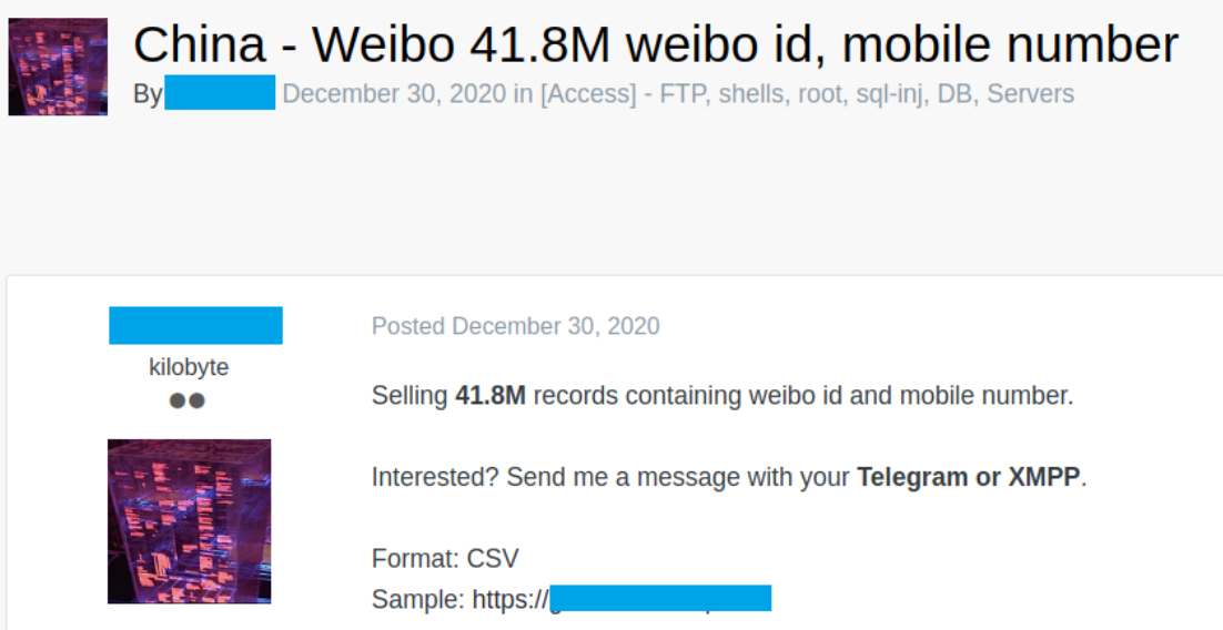 2亿中国公民信息在暗网售卖