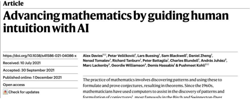 DeepMind Nature发文：AI首次实现数学领域的重大进展
