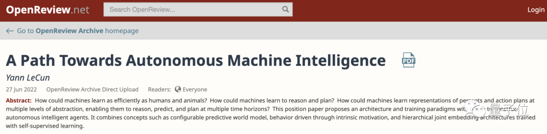 LeCun用62页论文公布未来十年研究计划：AI自主智能