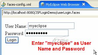 MyEclipse开发JSF之运行应用程序6