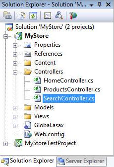 我们往我们项目中添加一个新的SearchController类