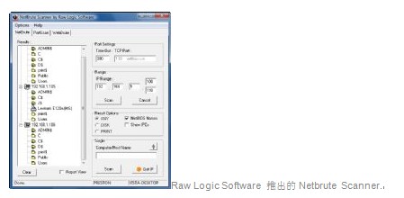 Raw Logic Software 推出的Netbrute Scanner