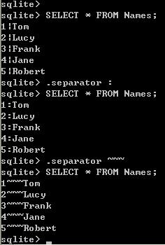 SQLite 基本控制台（终端）命令简介