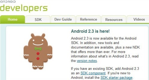 Android 2.3全面更新，成熟完善
