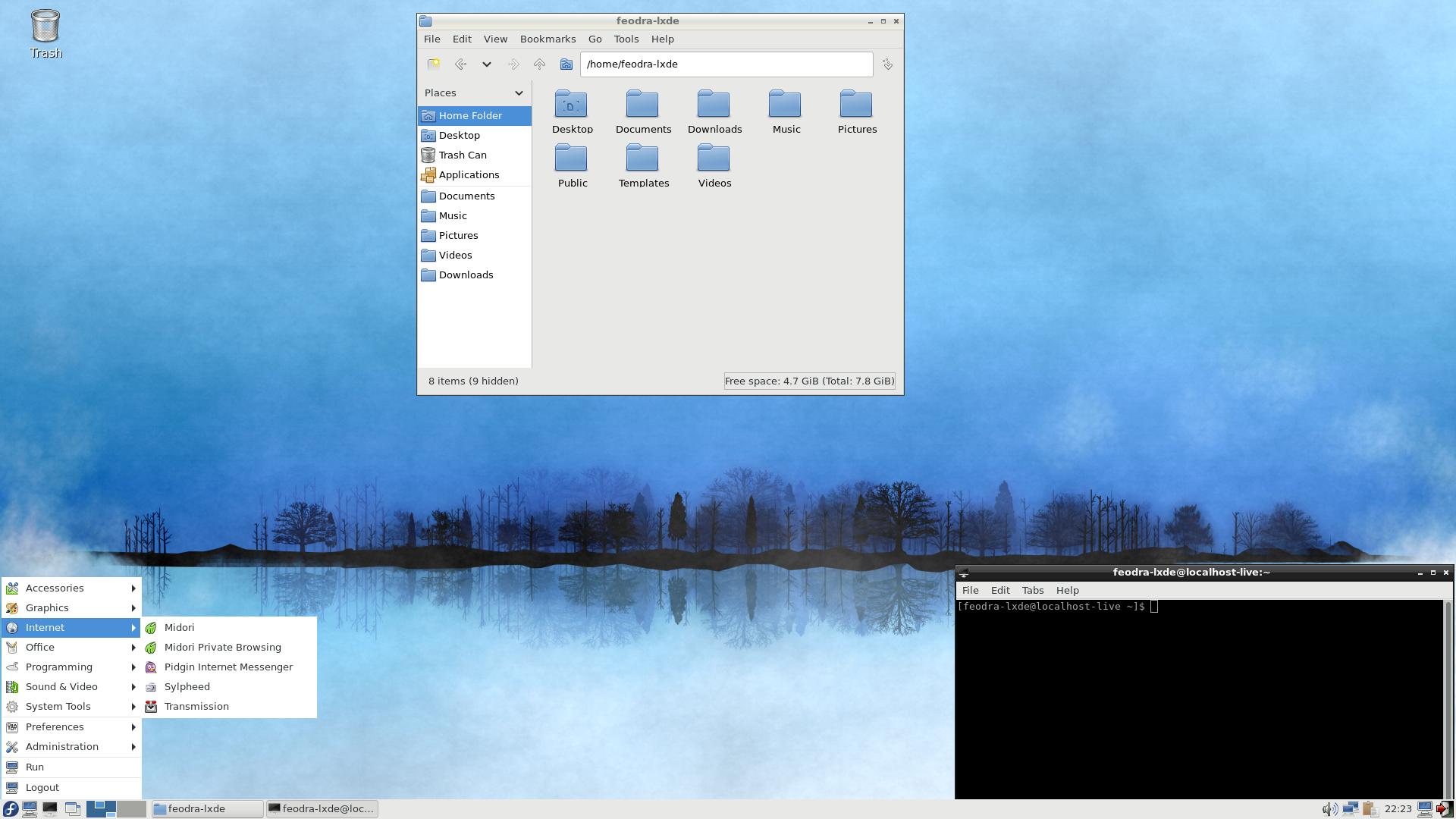 Fedora LXDE Desktop