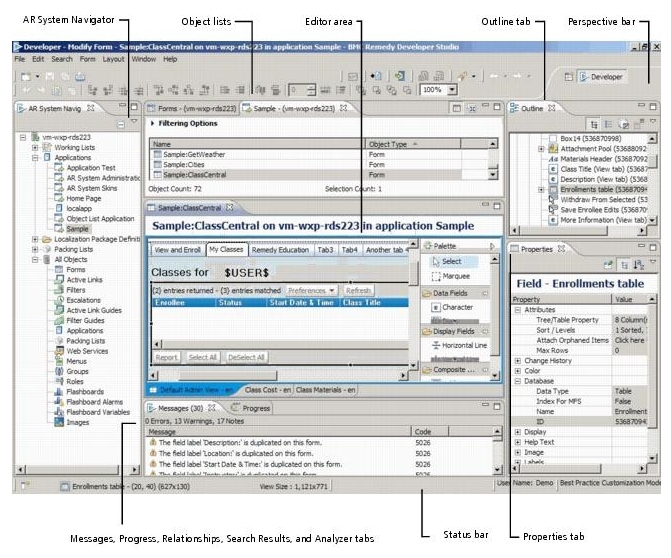 About BMC Remedy Developer Studio_ mode