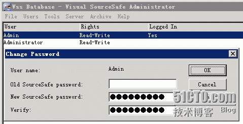 打开microsoft visual sourcesafe administration