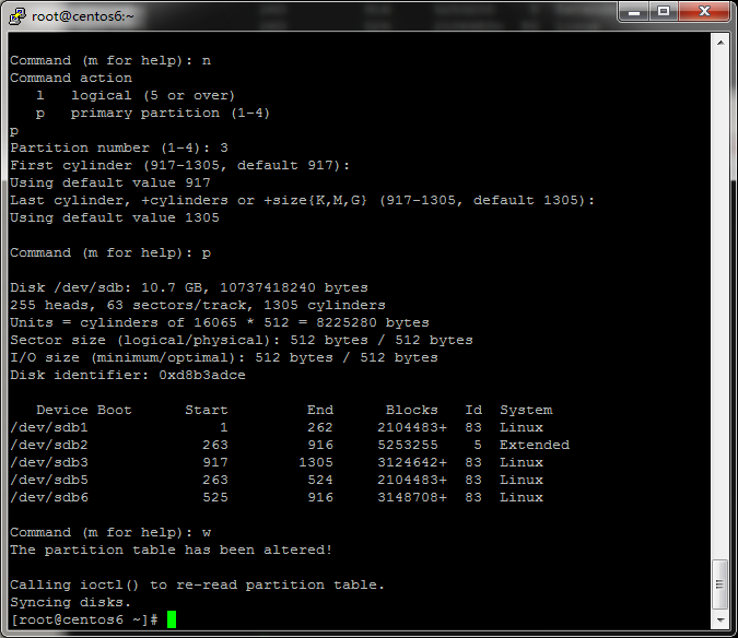 使用fdisk给新硬盘分区_fdisk_14