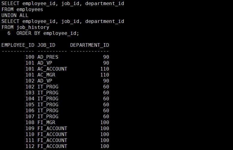  SQL基础之使用集合运算符进行多表查询（十二）_运算符_05