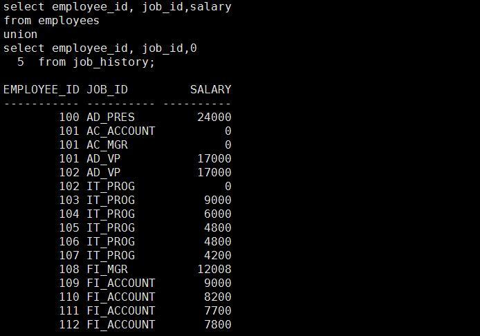  SQL基础之使用集合运算符进行多表查询（十二）_基础_10