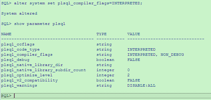 PLS-00920: parameter plsql_native_library_dir is not set_00920_02