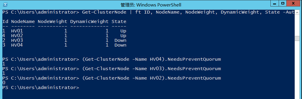 WSFC动态仲裁及投票调整2_LowerQuorumPriorityN_43